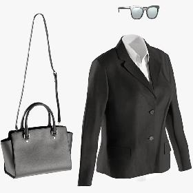 3D Women's Blazer with Shirt, Bag and Sunglasses 13